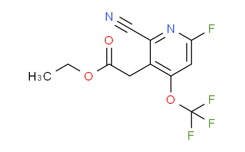Ethyl 2-cyano-6-fluoro-4-(trifluoromethoxy)pyridine-3-acetate