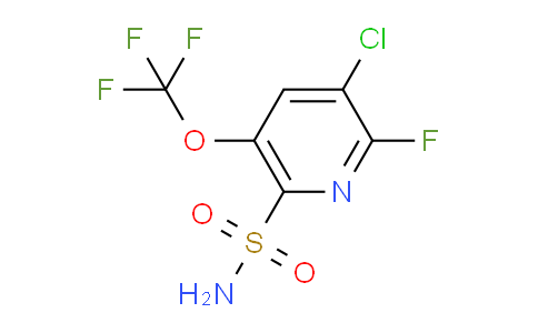 3-Chloro-2-fluoro-5-(trifluoromethoxy)pyridine-6-sulfonamide