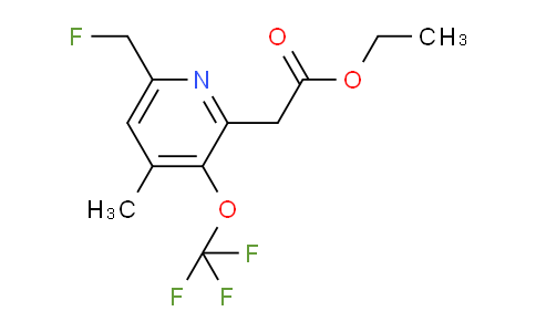 Ethyl 6-(fluoromethyl)-4-methyl-3-(trifluoromethoxy)pyridine-2-acetate