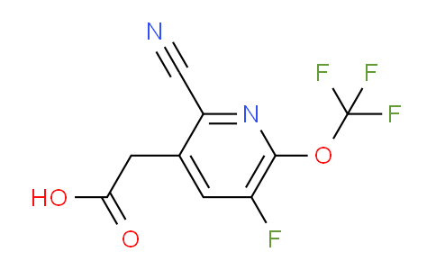2-Cyano-5-fluoro-6-(trifluoromethoxy)pyridine-3-acetic acid
