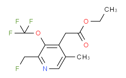 Ethyl 2-(fluoromethyl)-5-methyl-3-(trifluoromethoxy)pyridine-4-acetate