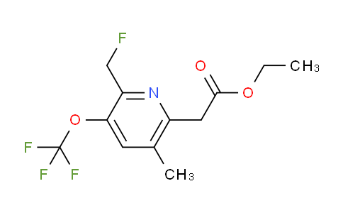 Ethyl 2-(fluoromethyl)-5-methyl-3-(trifluoromethoxy)pyridine-6-acetate