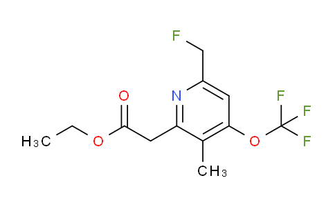 Ethyl 6-(fluoromethyl)-3-methyl-4-(trifluoromethoxy)pyridine-2-acetate