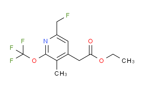 Ethyl 6-(fluoromethyl)-3-methyl-2-(trifluoromethoxy)pyridine-4-acetate