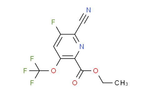 Ethyl 2-cyano-3-fluoro-5-(trifluoromethoxy)pyridine-6-carboxylate