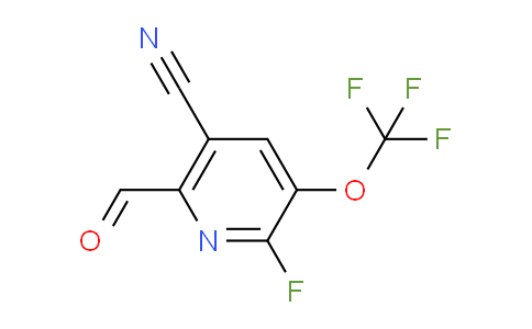 5-Cyano-2-fluoro-3-(trifluoromethoxy)pyridine-6-carboxaldehyde