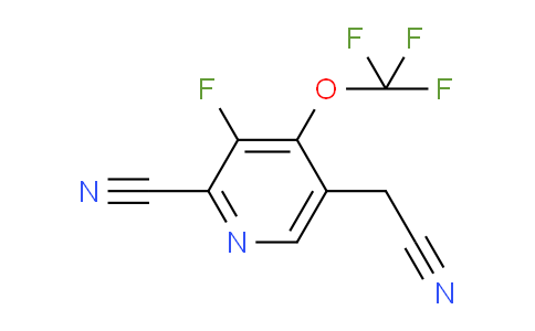 2-Cyano-3-fluoro-4-(trifluoromethoxy)pyridine-5-acetonitrile