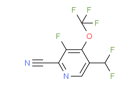2-Cyano-5-(difluoromethyl)-3-fluoro-4-(trifluoromethoxy)pyridine