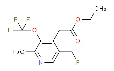 Ethyl 5-(fluoromethyl)-2-methyl-3-(trifluoromethoxy)pyridine-4-acetate