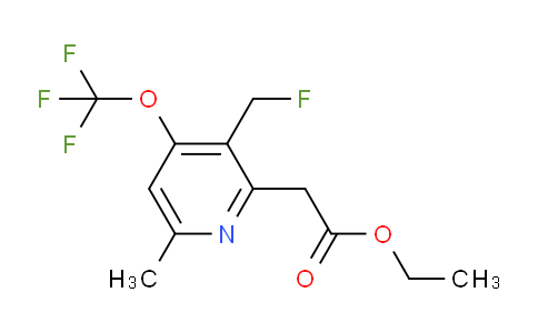 Ethyl 3-(fluoromethyl)-6-methyl-4-(trifluoromethoxy)pyridine-2-acetate