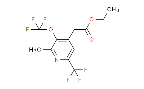 Ethyl 2-methyl-3-(trifluoromethoxy)-6-(trifluoromethyl)pyridine-4-acetate