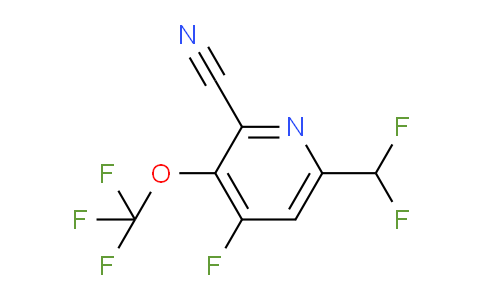2-Cyano-6-(difluoromethyl)-4-fluoro-3-(trifluoromethoxy)pyridine
