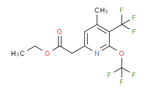 Ethyl 4-methyl-2-(trifluoromethoxy)-3-(trifluoromethyl)pyridine-6-acetate