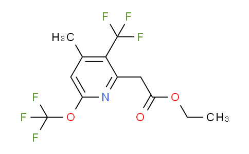 Ethyl 4-methyl-6-(trifluoromethoxy)-3-(trifluoromethyl)pyridine-2-acetate