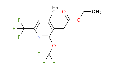 Ethyl 4-methyl-2-(trifluoromethoxy)-6-(trifluoromethyl)pyridine-3-acetate