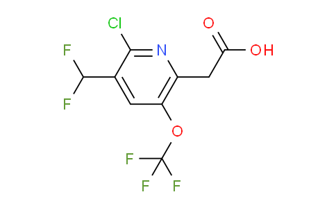 2-Chloro-3-(difluoromethyl)-5-(trifluoromethoxy)pyridine-6-acetic acid