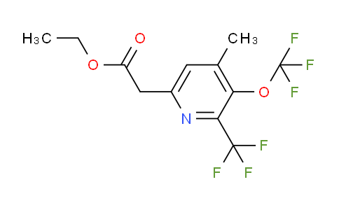 Ethyl 4-methyl-3-(trifluoromethoxy)-2-(trifluoromethyl)pyridine-6-acetate
