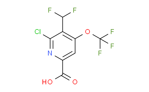 2-Chloro-3-(difluoromethyl)-4-(trifluoromethoxy)pyridine-6-carboxylic acid