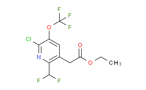 Ethyl 2-chloro-6-(difluoromethyl)-3-(trifluoromethoxy)pyridine-5-acetate