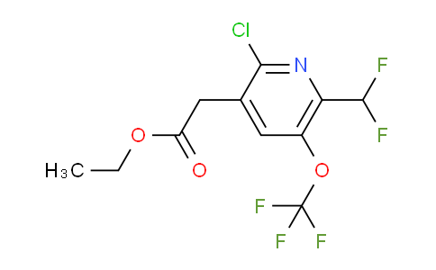 Ethyl 2-chloro-6-(difluoromethyl)-5-(trifluoromethoxy)pyridine-3-acetate