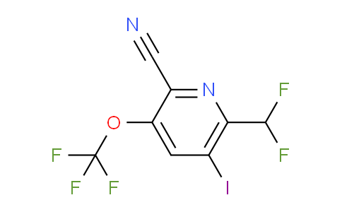 2-Cyano-6-(difluoromethyl)-5-iodo-3-(trifluoromethoxy)pyridine