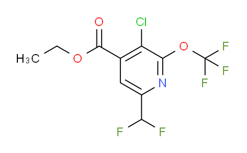 Ethyl 3-chloro-6-(difluoromethyl)-2-(trifluoromethoxy)pyridine-4-carboxylate