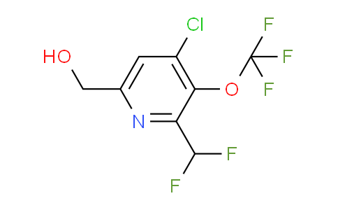 4-Chloro-2-(difluoromethyl)-3-(trifluoromethoxy)pyridine-6-methanol