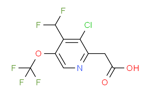 AM179692 | 1806156-54-6 | 3-Chloro-4-(difluoromethyl)-5-(trifluoromethoxy)pyridine-2-acetic acid