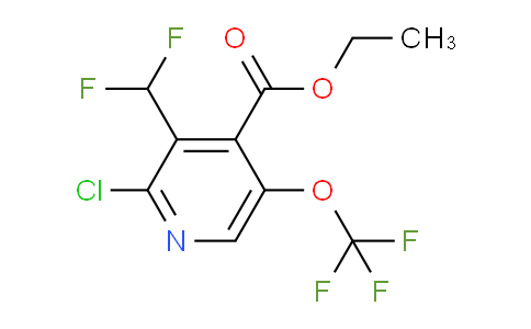 Ethyl 2-chloro-3-(difluoromethyl)-5-(trifluoromethoxy)pyridine-4-carboxylate