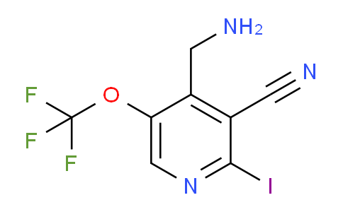 4-(Aminomethyl)-3-cyano-2-iodo-5-(trifluoromethoxy)pyridine
