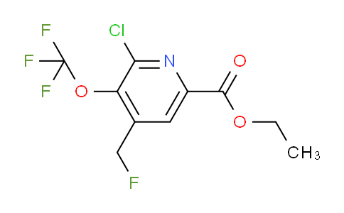 Ethyl 2-chloro-4-(fluoromethyl)-3-(trifluoromethoxy)pyridine-6-carboxylate