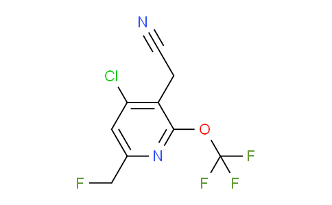 4-Chloro-6-(fluoromethyl)-2-(trifluoromethoxy)pyridine-3-acetonitrile