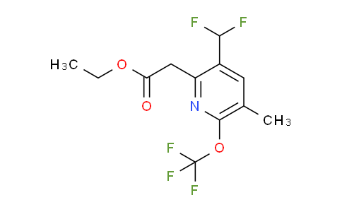 Ethyl 3-(difluoromethyl)-5-methyl-6-(trifluoromethoxy)pyridine-2-acetate