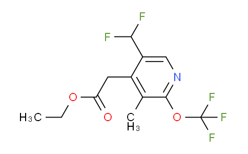Ethyl 5-(difluoromethyl)-3-methyl-2-(trifluoromethoxy)pyridine-4-acetate
