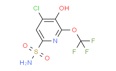 4-Chloro-3-hydroxy-2-(trifluoromethoxy)pyridine-6-sulfonamide