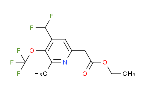 Ethyl 4-(difluoromethyl)-2-methyl-3-(trifluoromethoxy)pyridine-6-acetate