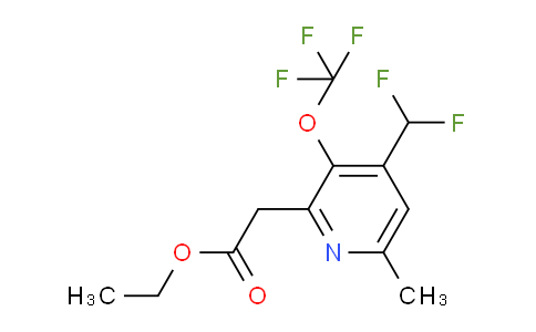 Ethyl 4-(difluoromethyl)-6-methyl-3-(trifluoromethoxy)pyridine-2-acetate