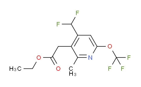 Ethyl 4-(difluoromethyl)-2-methyl-6-(trifluoromethoxy)pyridine-3-acetate