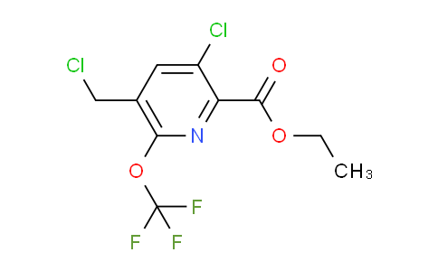 Ethyl 3-chloro-5-(chloromethyl)-6-(trifluoromethoxy)pyridine-2-carboxylate