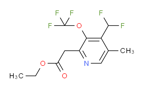Ethyl 4-(difluoromethyl)-5-methyl-3-(trifluoromethoxy)pyridine-2-acetate