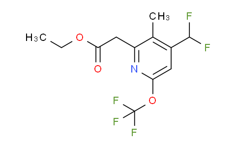 Ethyl 4-(difluoromethyl)-3-methyl-6-(trifluoromethoxy)pyridine-2-acetate