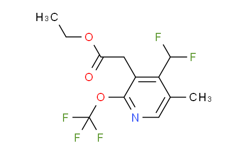 Ethyl 4-(difluoromethyl)-5-methyl-2-(trifluoromethoxy)pyridine-3-acetate