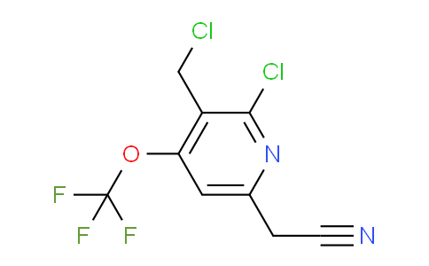 2-Chloro-3-(chloromethyl)-4-(trifluoromethoxy)pyridine-6-acetonitrile