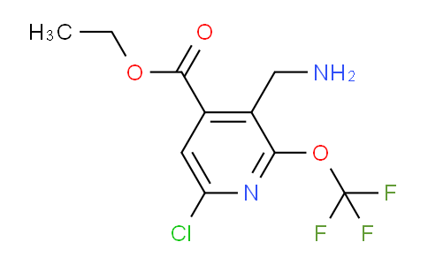 Ethyl 3-(aminomethyl)-6-chloro-2-(trifluoromethoxy)pyridine-4-carboxylate
