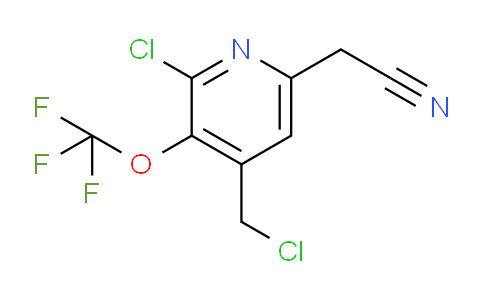 2-Chloro-4-(chloromethyl)-3-(trifluoromethoxy)pyridine-6-acetonitrile
