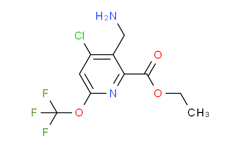 Ethyl 3-(aminomethyl)-4-chloro-6-(trifluoromethoxy)pyridine-2-carboxylate