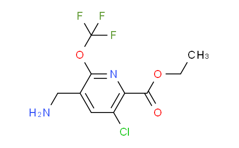 Ethyl 3-(aminomethyl)-5-chloro-2-(trifluoromethoxy)pyridine-6-carboxylate