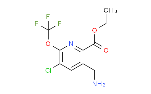 Ethyl 3-(aminomethyl)-5-chloro-6-(trifluoromethoxy)pyridine-2-carboxylate