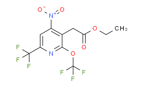 Ethyl 4-nitro-2-(trifluoromethoxy)-6-(trifluoromethyl)pyridine-3-acetate