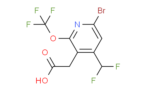 AM180667 | 1804751-50-5 | 6-Bromo-4-(difluoromethyl)-2-(trifluoromethoxy)pyridine-3-acetic acid